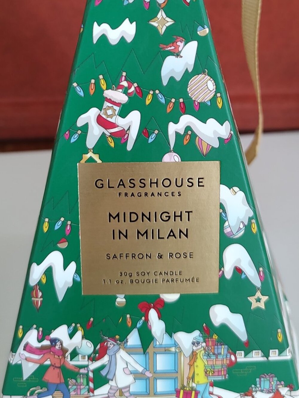 New Glasshouse Fragrances Midnight in Milan Saffron & Rose Soy Candle